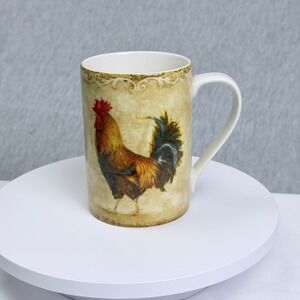 222 Fifth Rustic Rooster Fine China Coffee Mug Farmhouse Country Decor